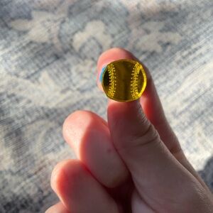 Girls softball earrings